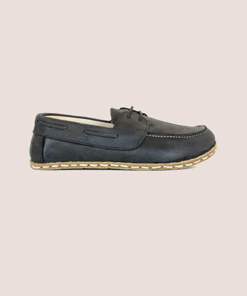 edebarefoot Men's Boat Shoe — Raven Black