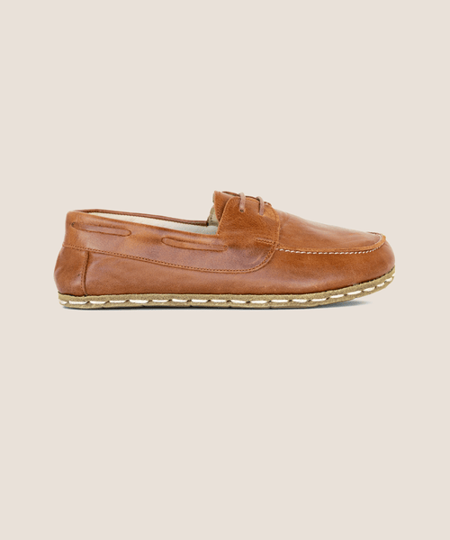 edebarefoot Men's Boat Shoe — Russet Antique